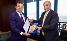 İBB Başkanı Ekrem İmamoğlu’ndan Anadolu Efes Kulübü Başkanı Tuncay Özilhan’a ziyaret