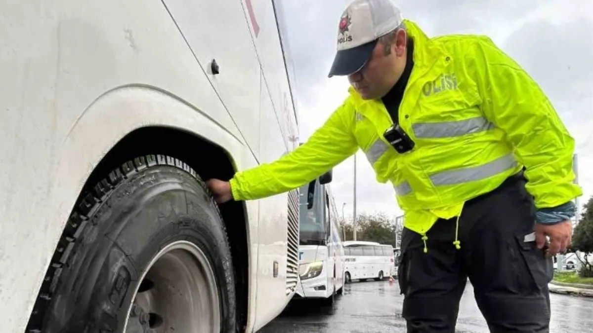 Kış lastiği denetimlerinde lastik takmayanlara ceza yağdı